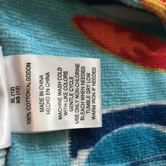 Kids surboard house coat, size XL (12) - Picture 4 of 4